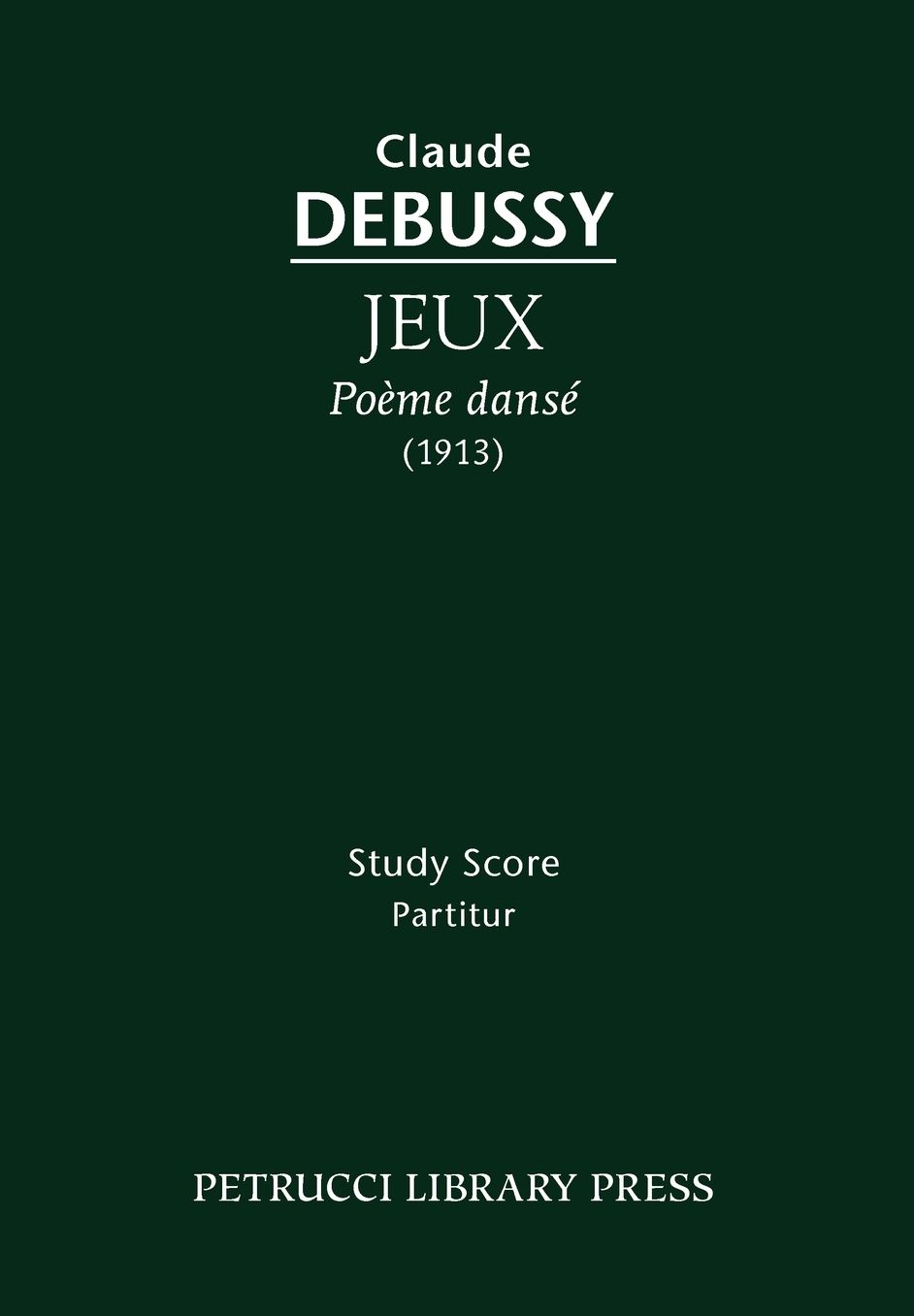 Jeux, Po Me Dans - Study Score
