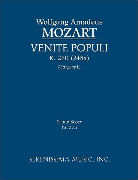 Venite populi, K. 260 (248a): Study Score