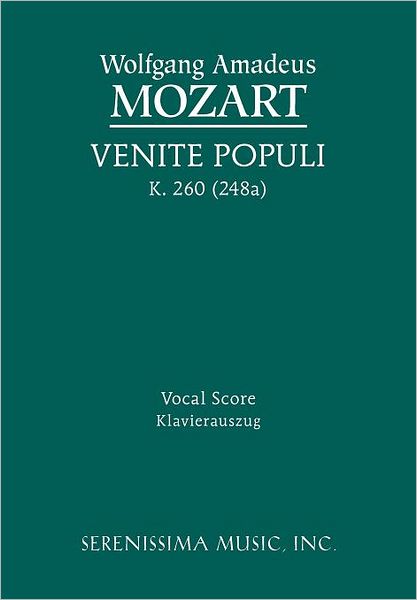 Venite populi, K. 260 (248a): Vocal Score