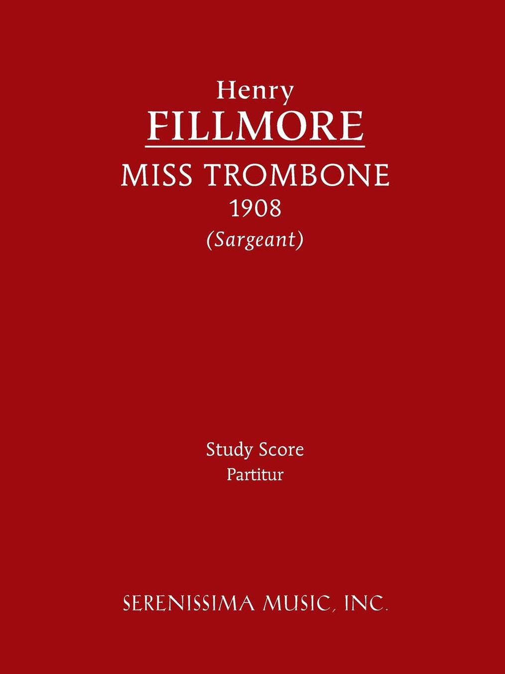 Miss Trombone - Study score