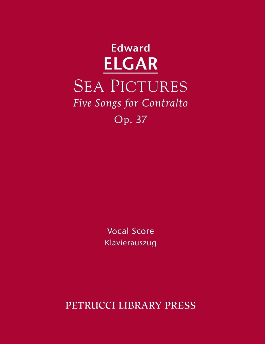 Sea Pictures, Op. 37: Vocal Score