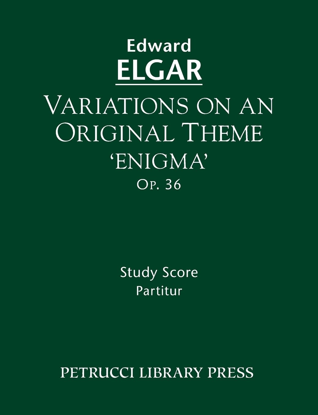 Variations on an Original Theme 'Enigma', Op. 36: Study score