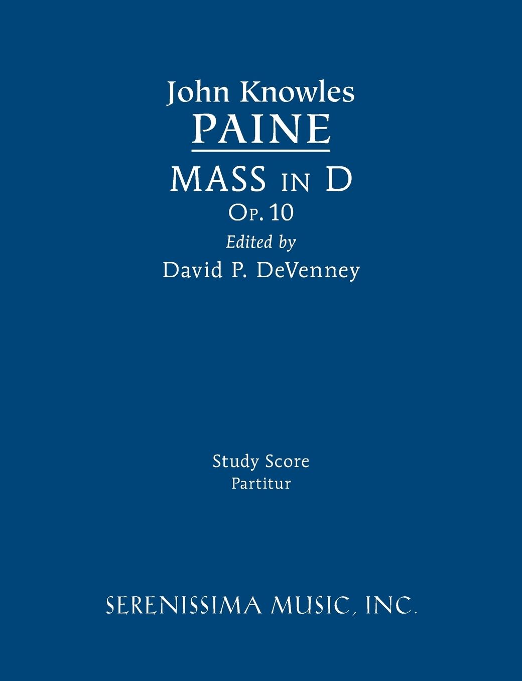 Mass in D, Op.10: Study score
