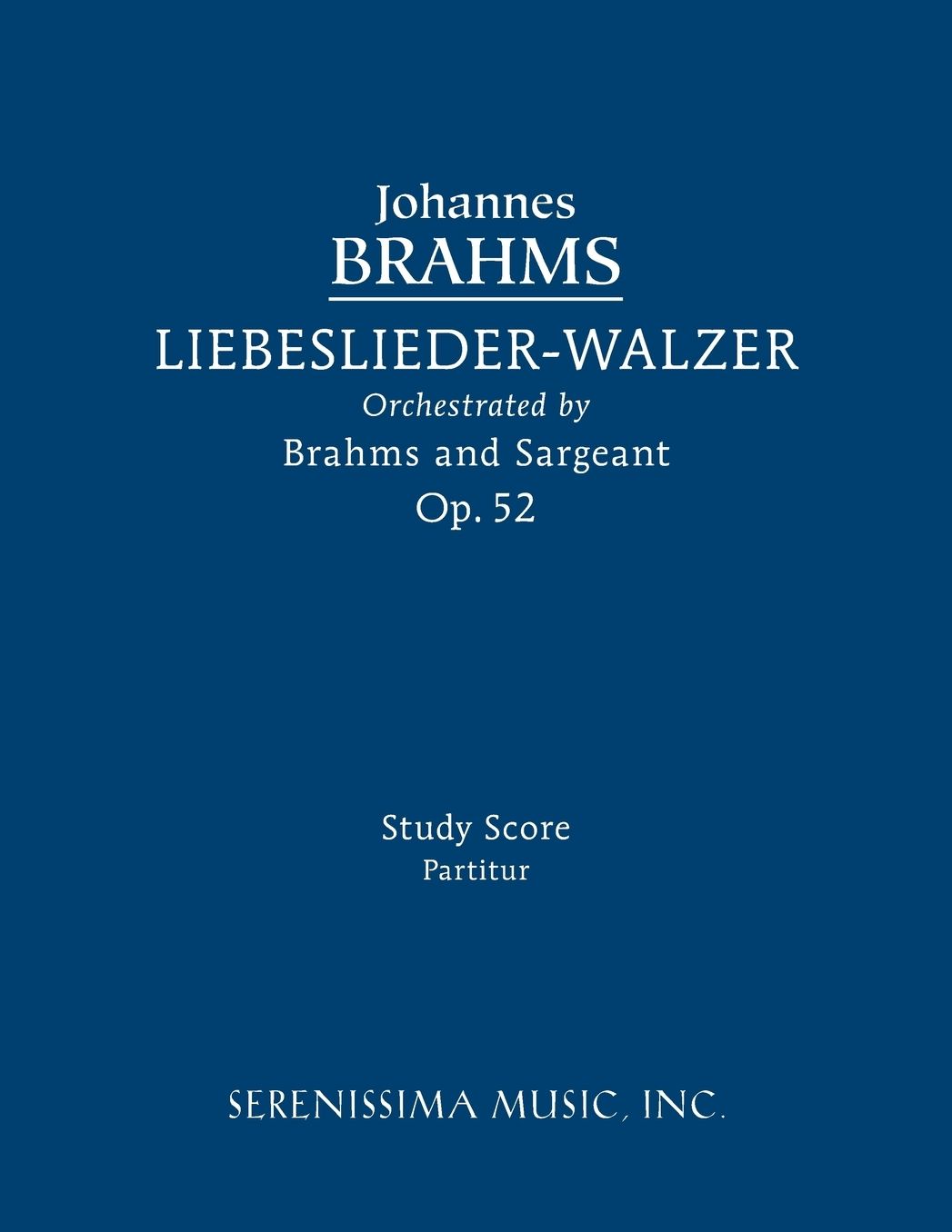 Liebeslieder-Walzer, Op.52: Study score