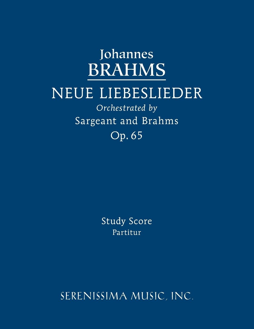 Neue Liebeslieder, Op.65: Study score
