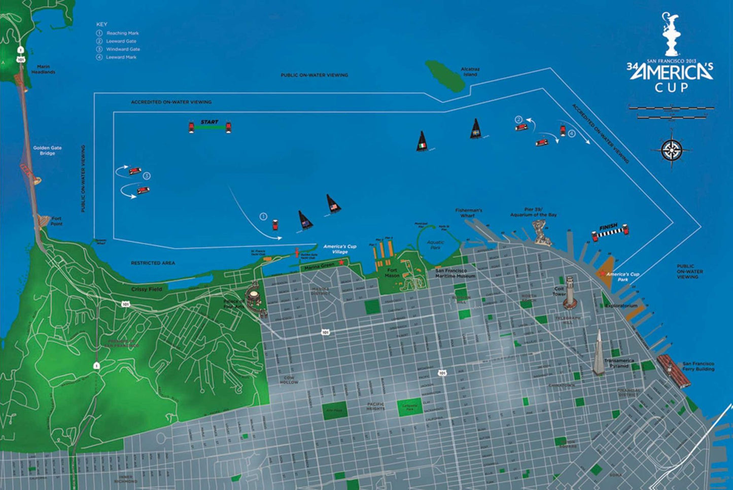 San Francisco America's Cup Map