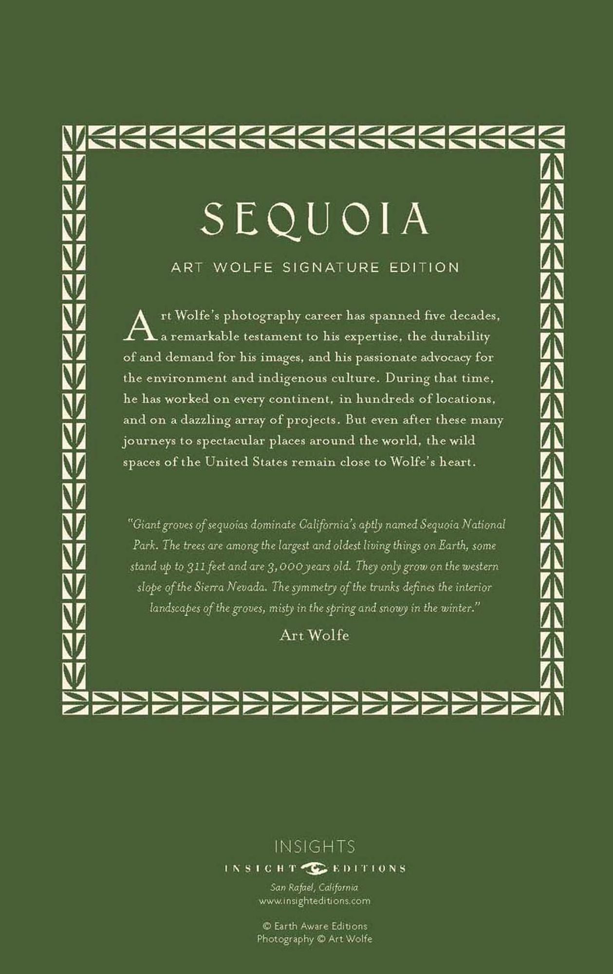 Sequoia Hardcover Ruled Journal: Art Wolfe Signature Edition