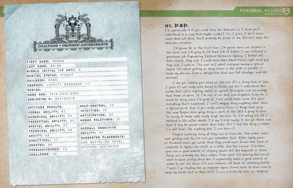 Gears of War: Judgment: Kilo Squad: The Survivor's Log