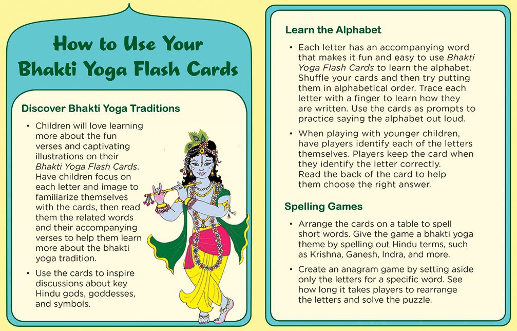 ABCs for Little Yogis: Bhakti Yoga Flash Cards