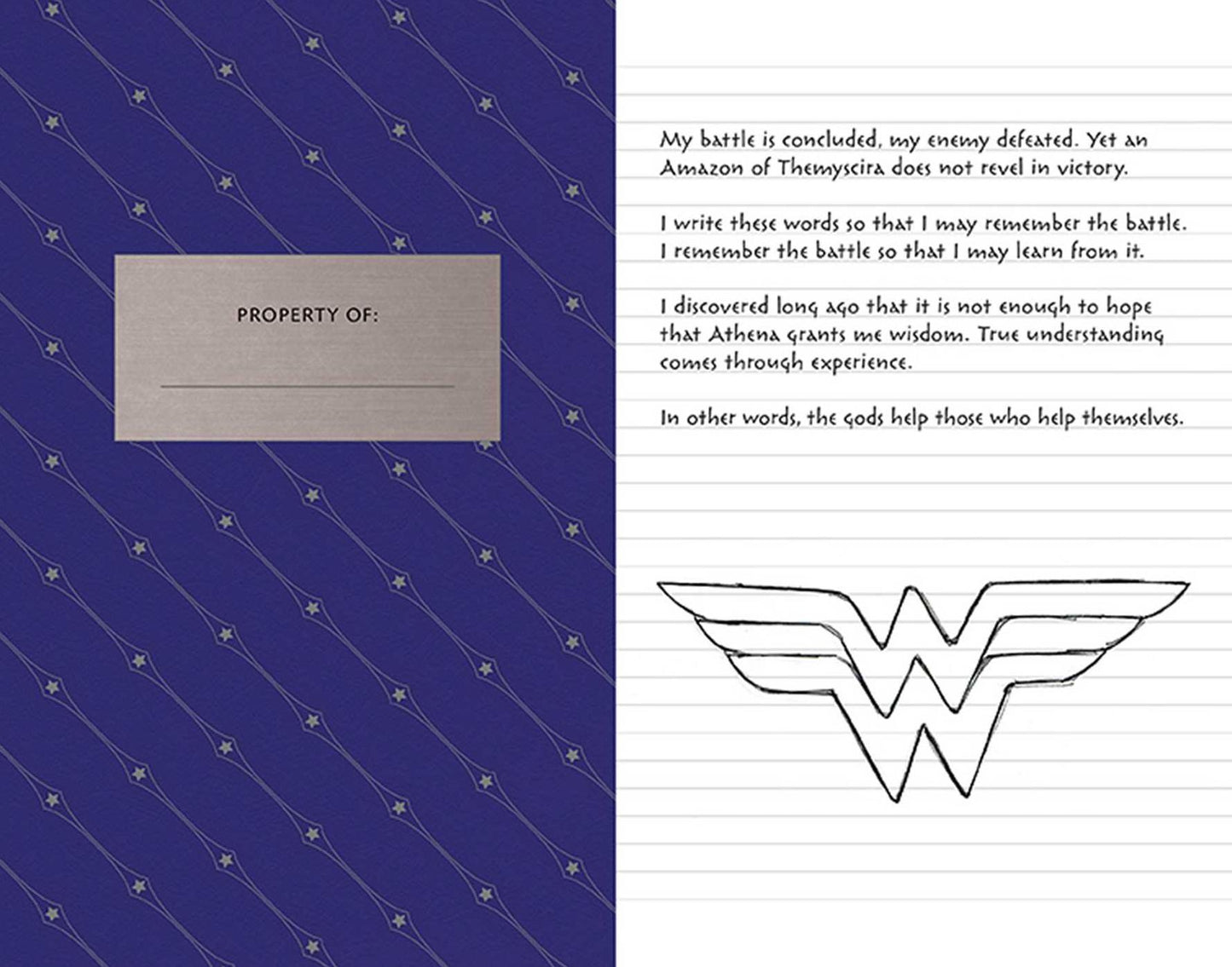 Wonderwoman Hardcover Ruled Journal