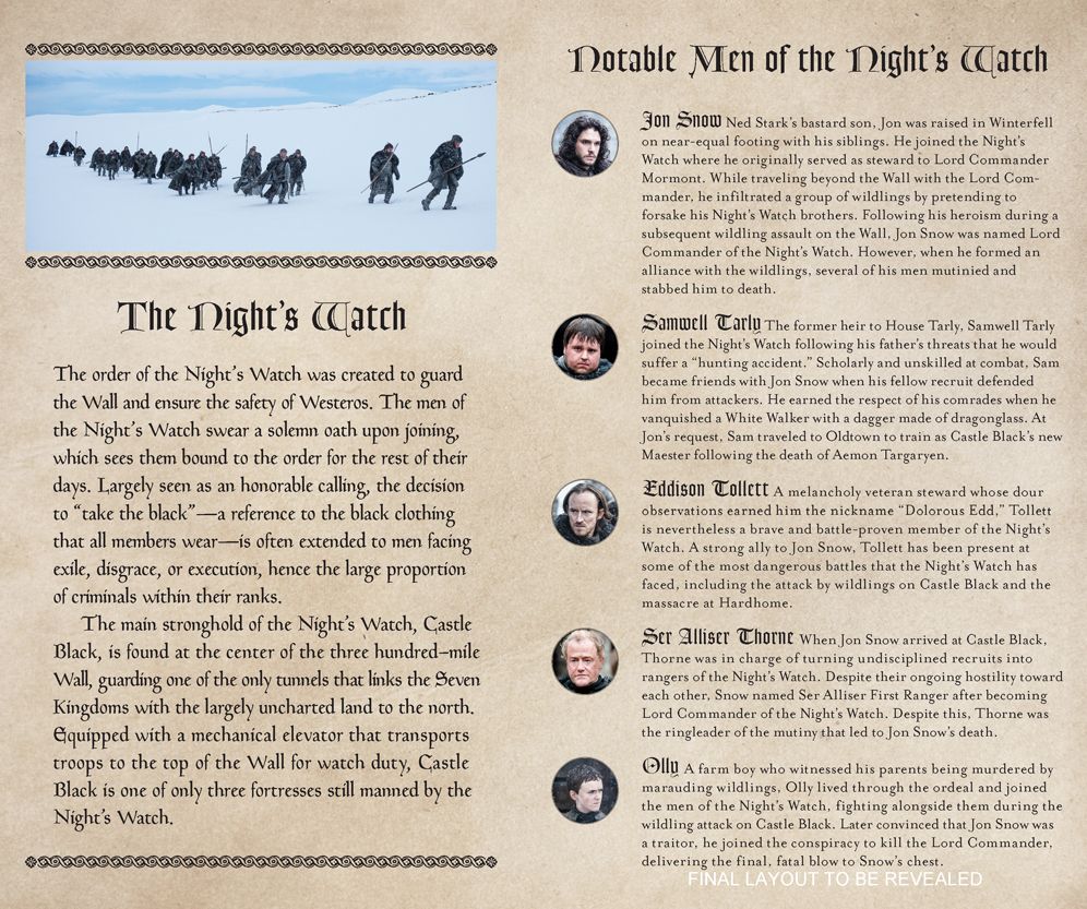 Game of Thrones: The Night's Watch Hardcover Ruled Journal