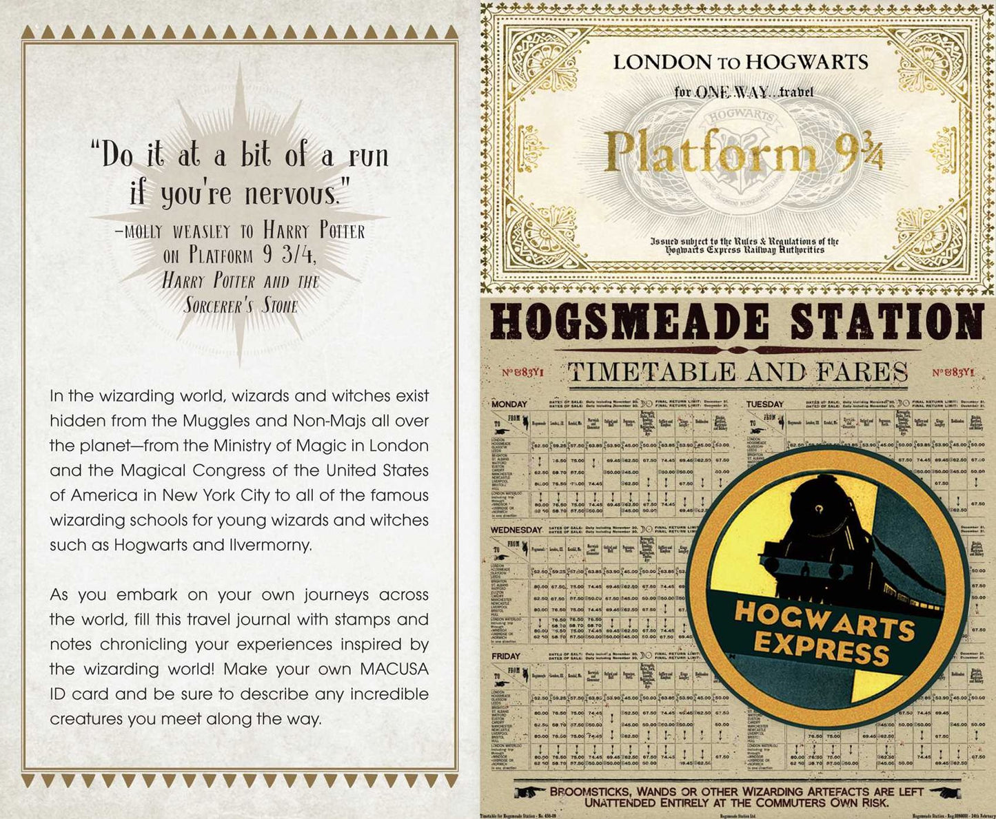 J.K. Rowling's Wizarding World: Travel Journal: Ruled Pocket Notebook