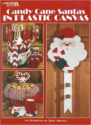 Candy Cane Santas in Plastic Canvas