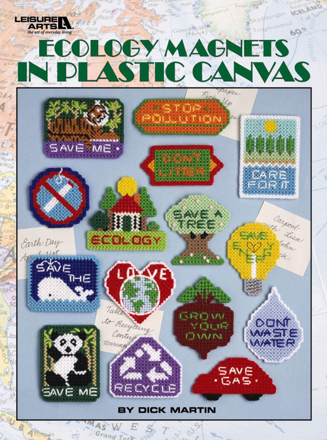 Ecology Magnets in Plastic Canvas