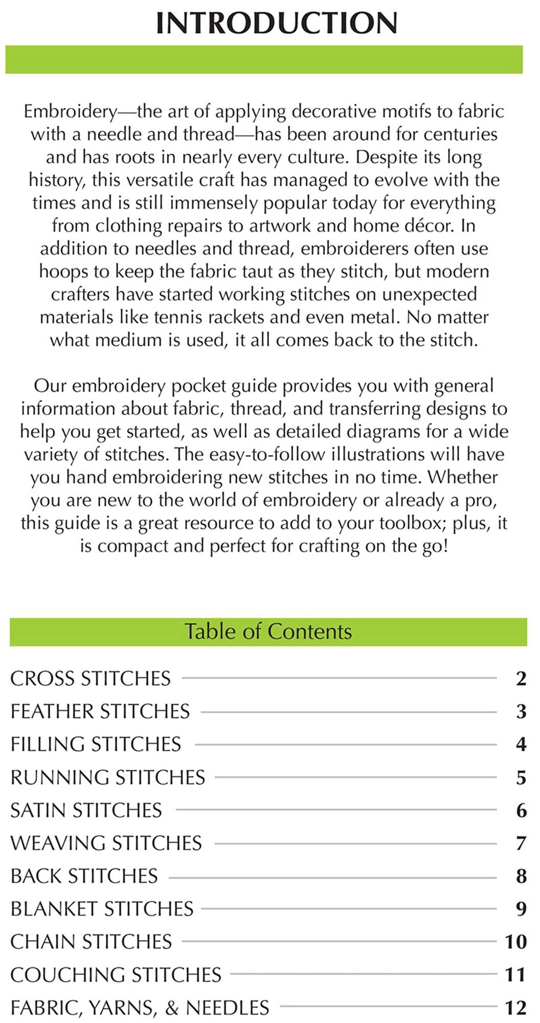 Embroidery Pocket Guide (Leisure Arts #56019)