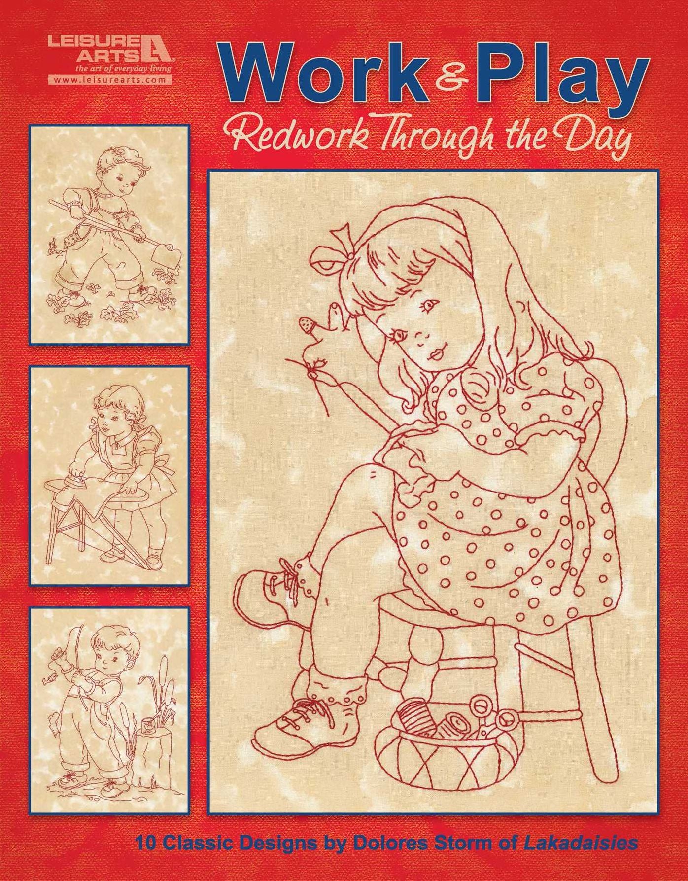 Work & Play, Redwork Through the Day (Leisure Arts #5274)