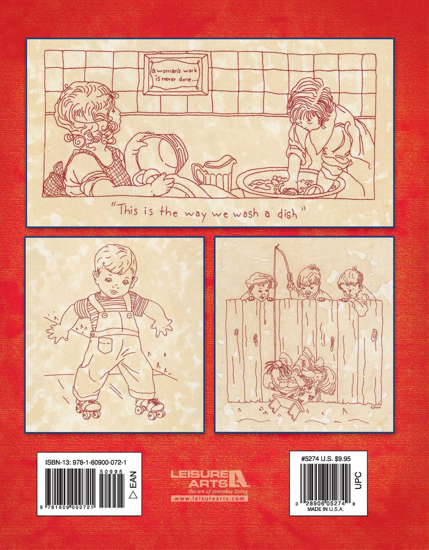 Work & Play, Redwork Through the Day (Leisure Arts #5274)