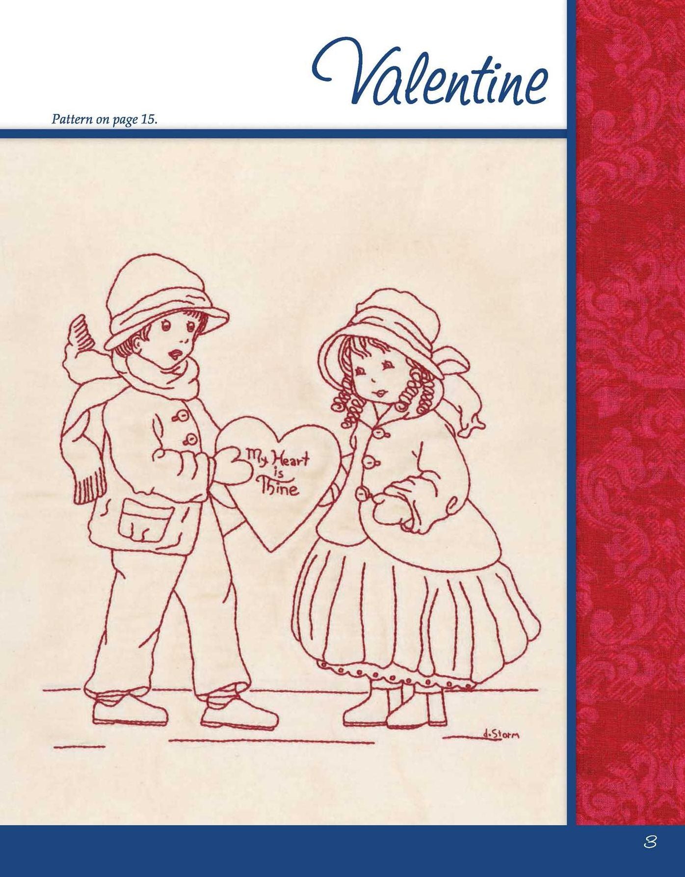 Happiness and Cheer, Redwork through the (Leisure Arts #5275)