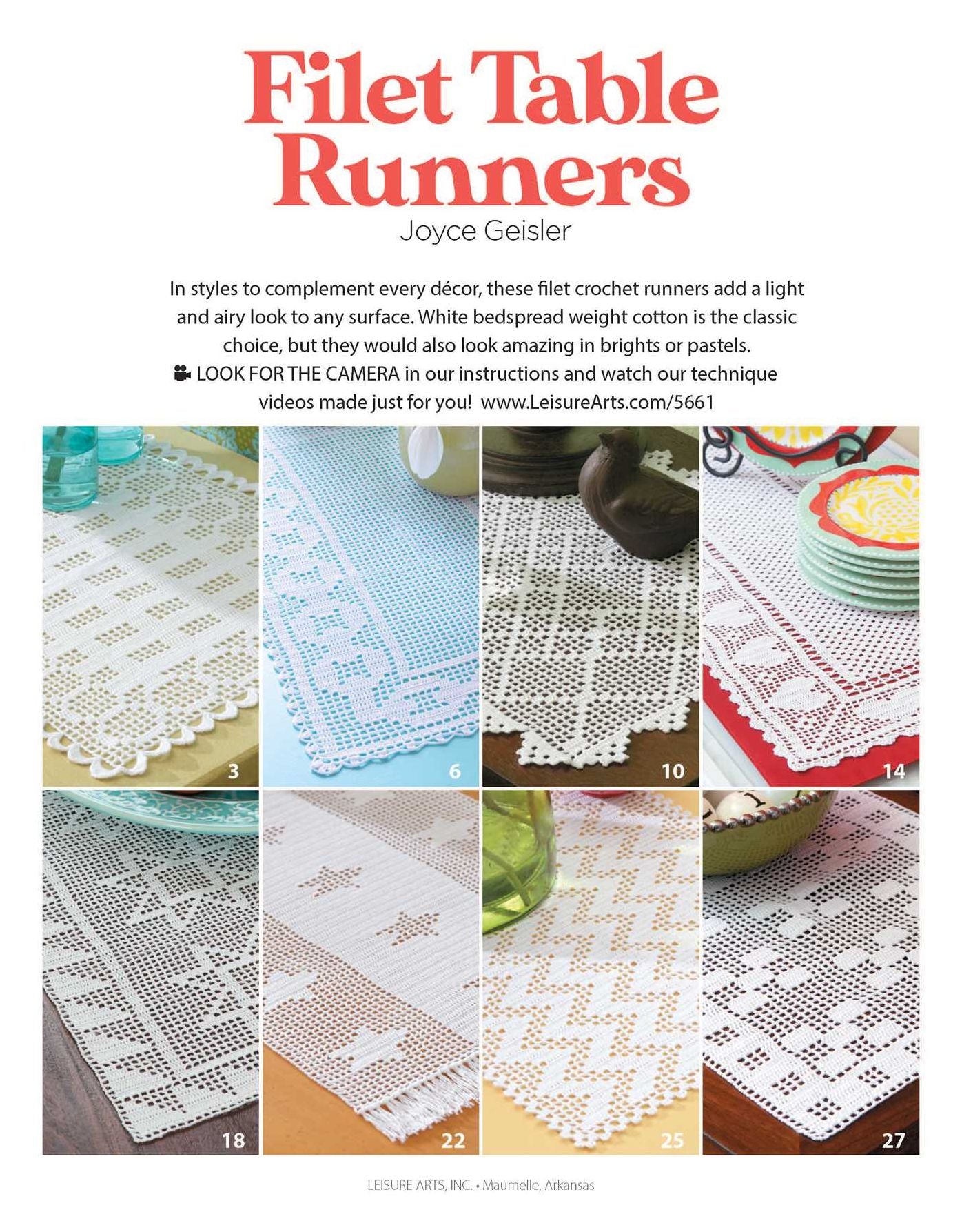 Filet Crochet Table Runners