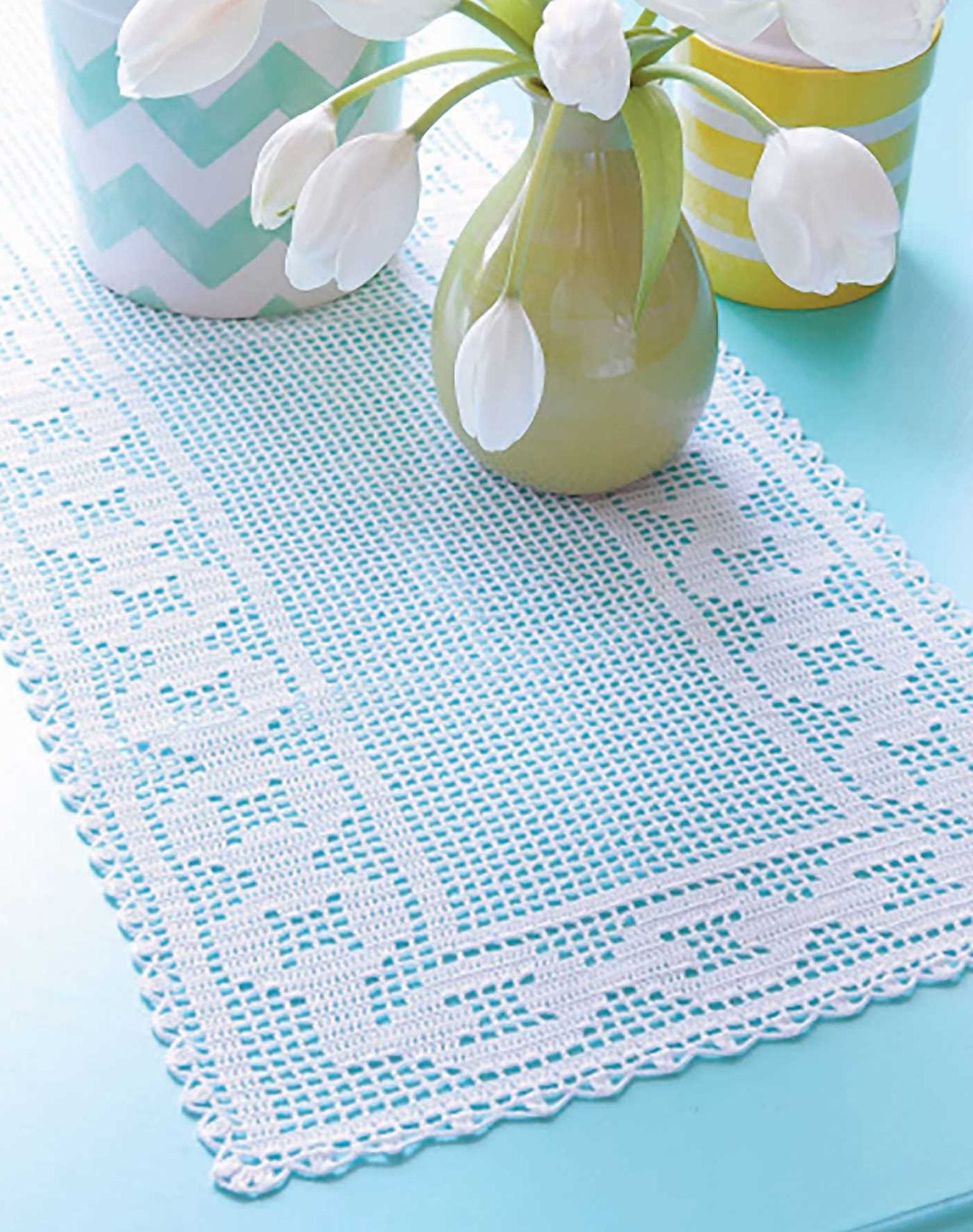 Filet Crochet Table Runners