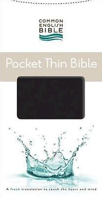 CEB Common English Bible Pocket Thin EcoLeather Black with Zipper