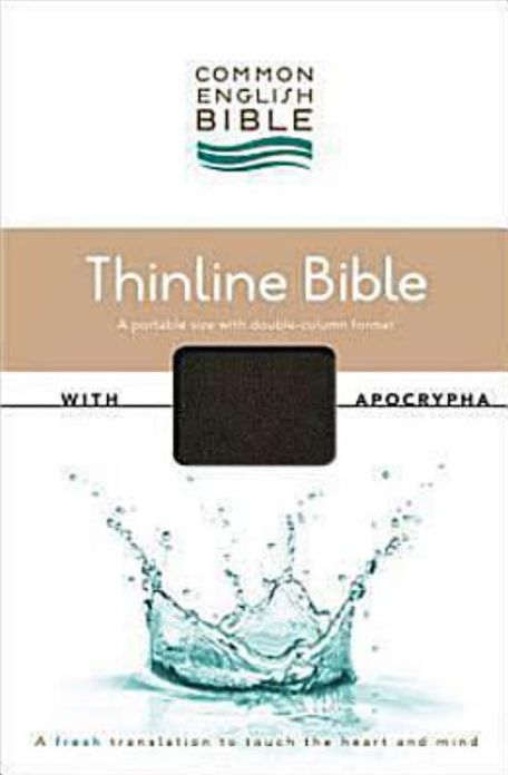 Common English Bible Thinline Black DecoTone with Apocrypha