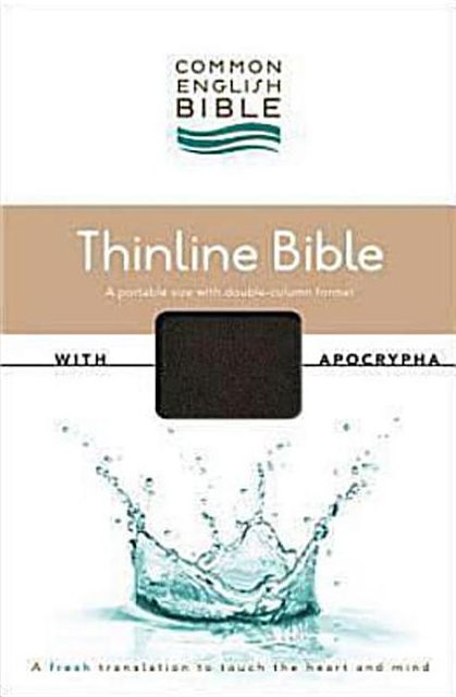 Common English Bible Thinline Black DecoTone with Apocrypha
