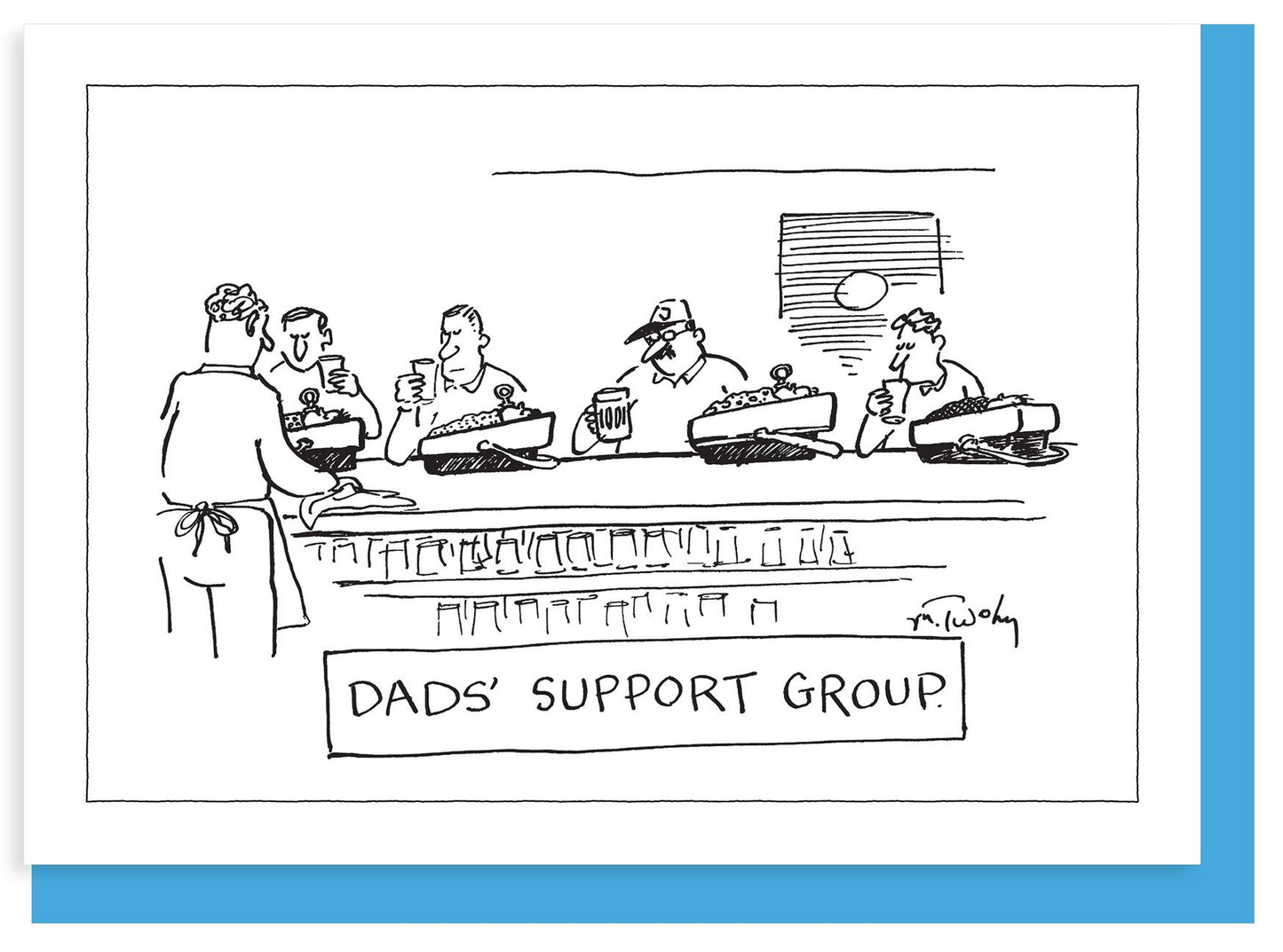 Father's Day Greeting Card New Yorker Cartoon Dad's Support Group
