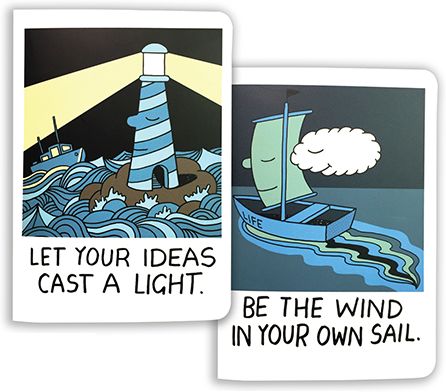 Jeremyville Notebook Set - Cast a Light / Be the Wind - 2 pack