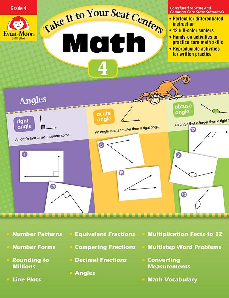 Take It to Your Seat Math Centers, Grade 4