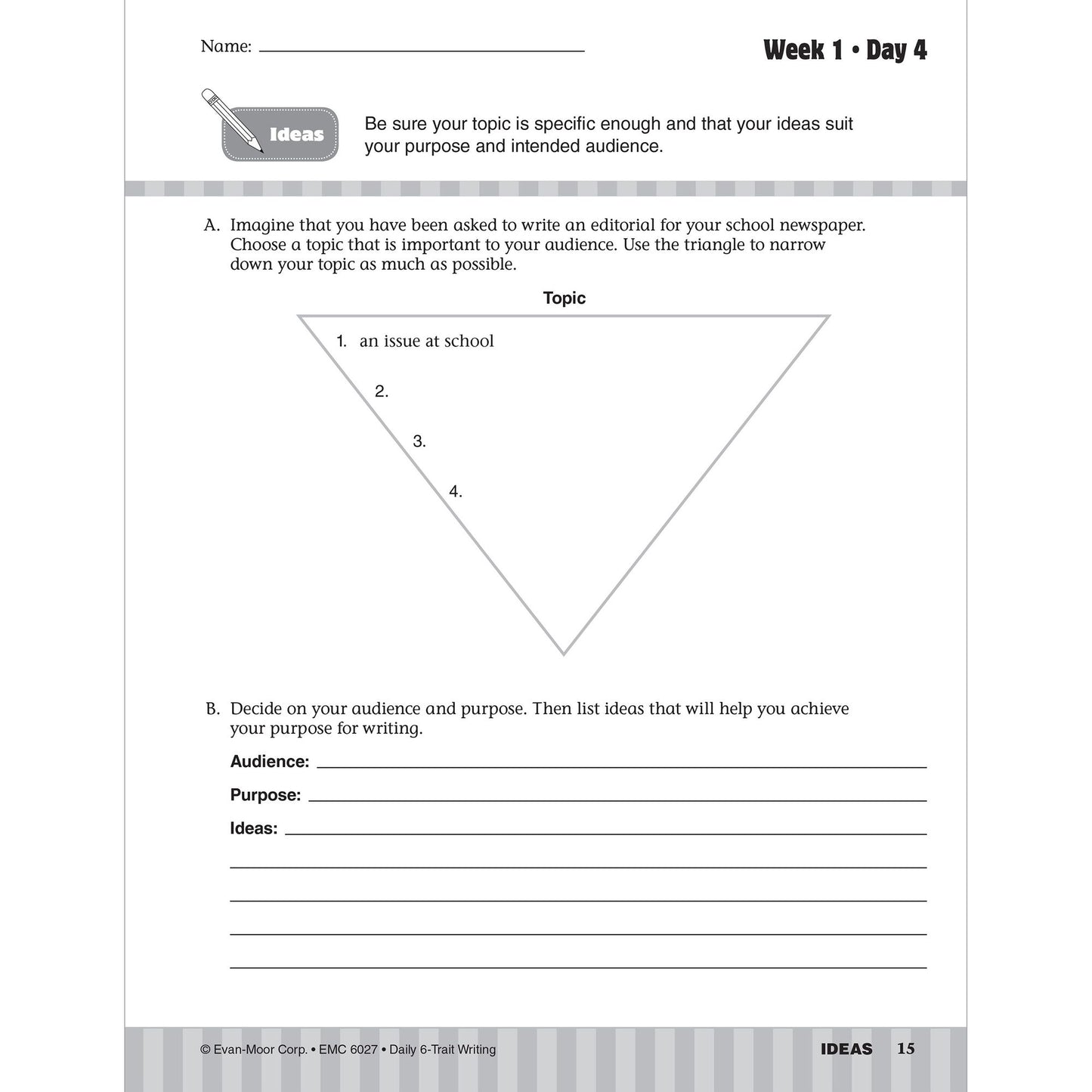 Daily 6-Trait Writing, Grade 7