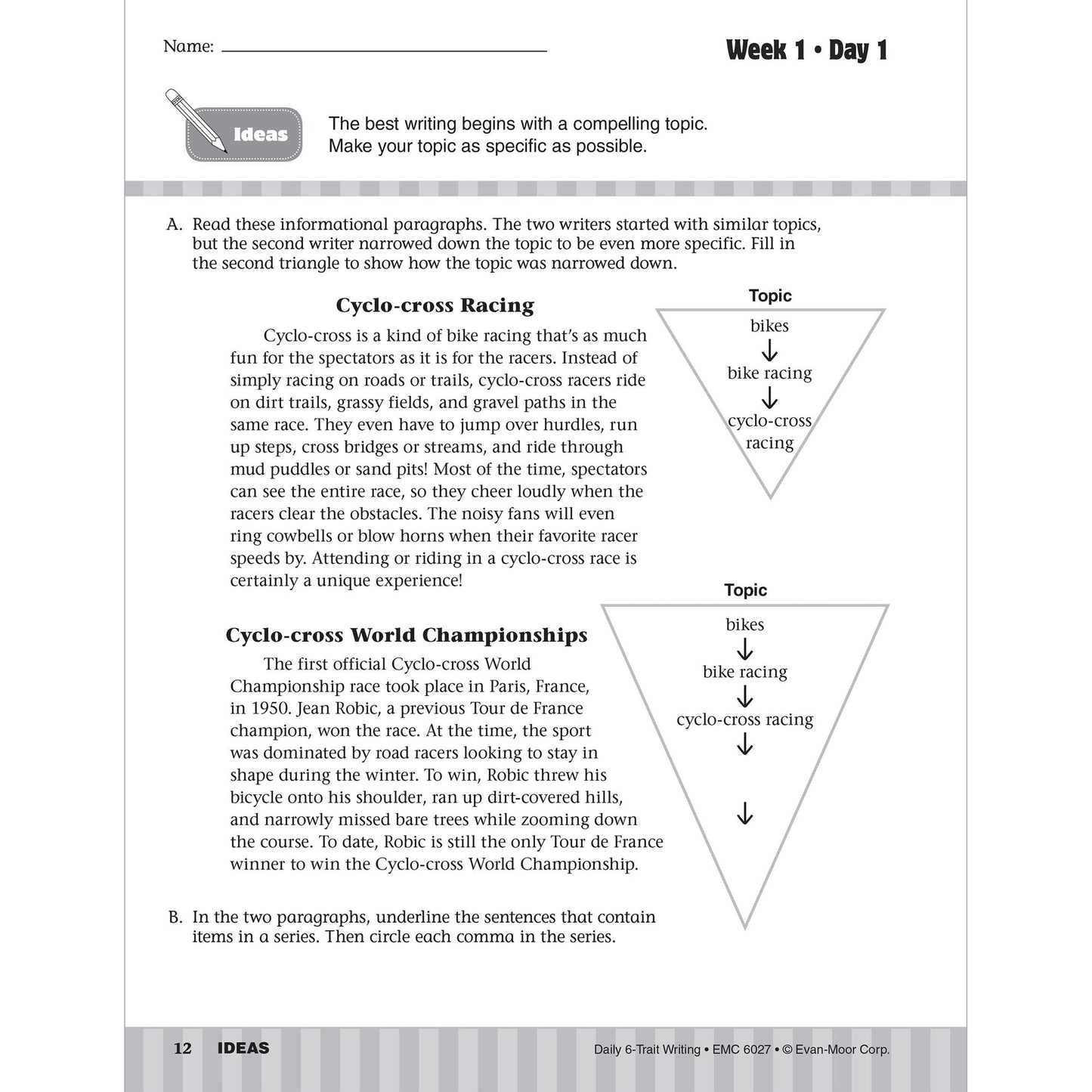 Daily 6-Trait Writing, Grade 7