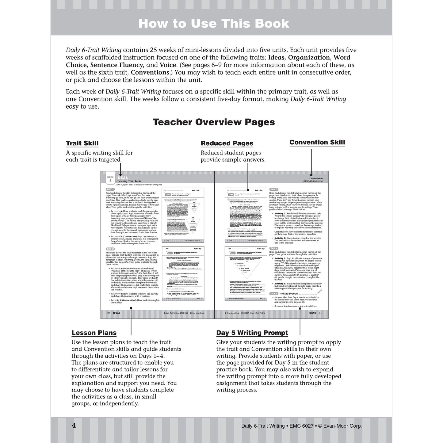 Daily 6-Trait Writing, Grade 7