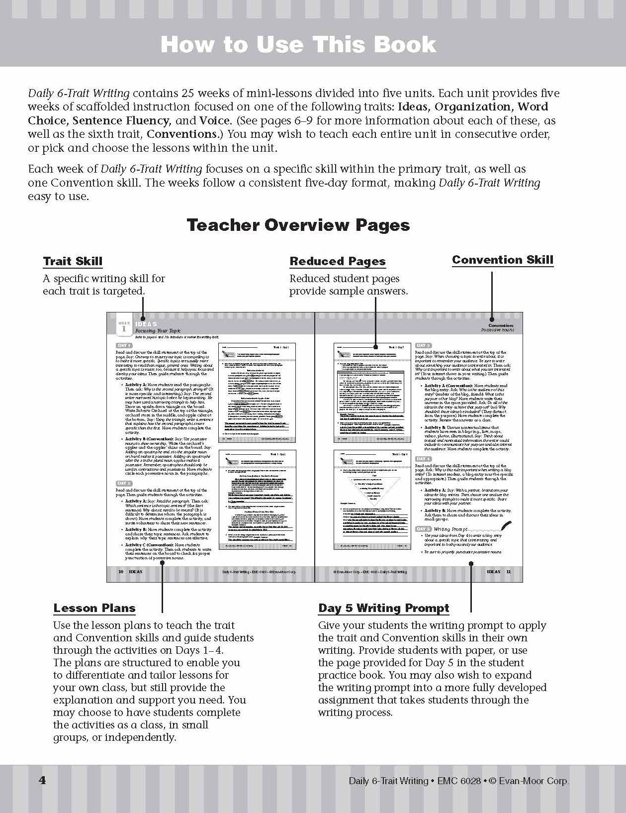 Daily 6-Trait Writing, Grade 8