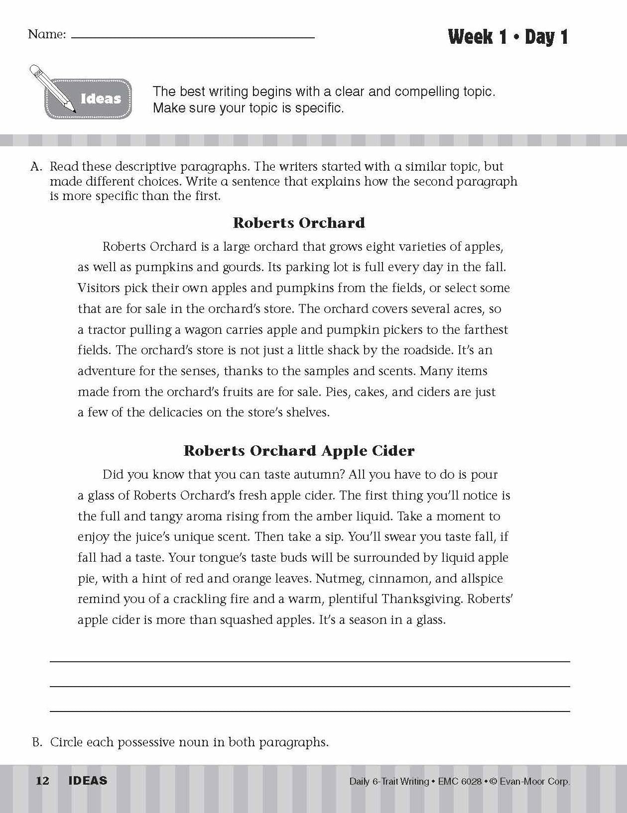 Daily 6-Trait Writing, Grade 8
