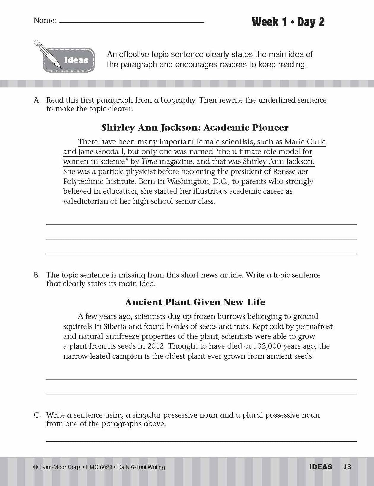 Daily 6-Trait Writing, Grade 8