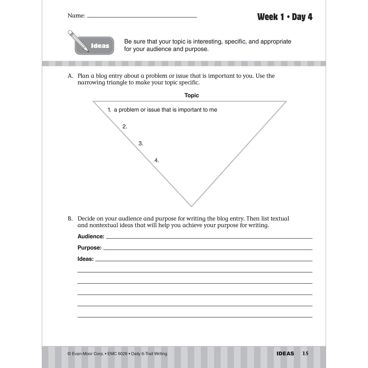 Daily 6-Trait Writing, Grade 8