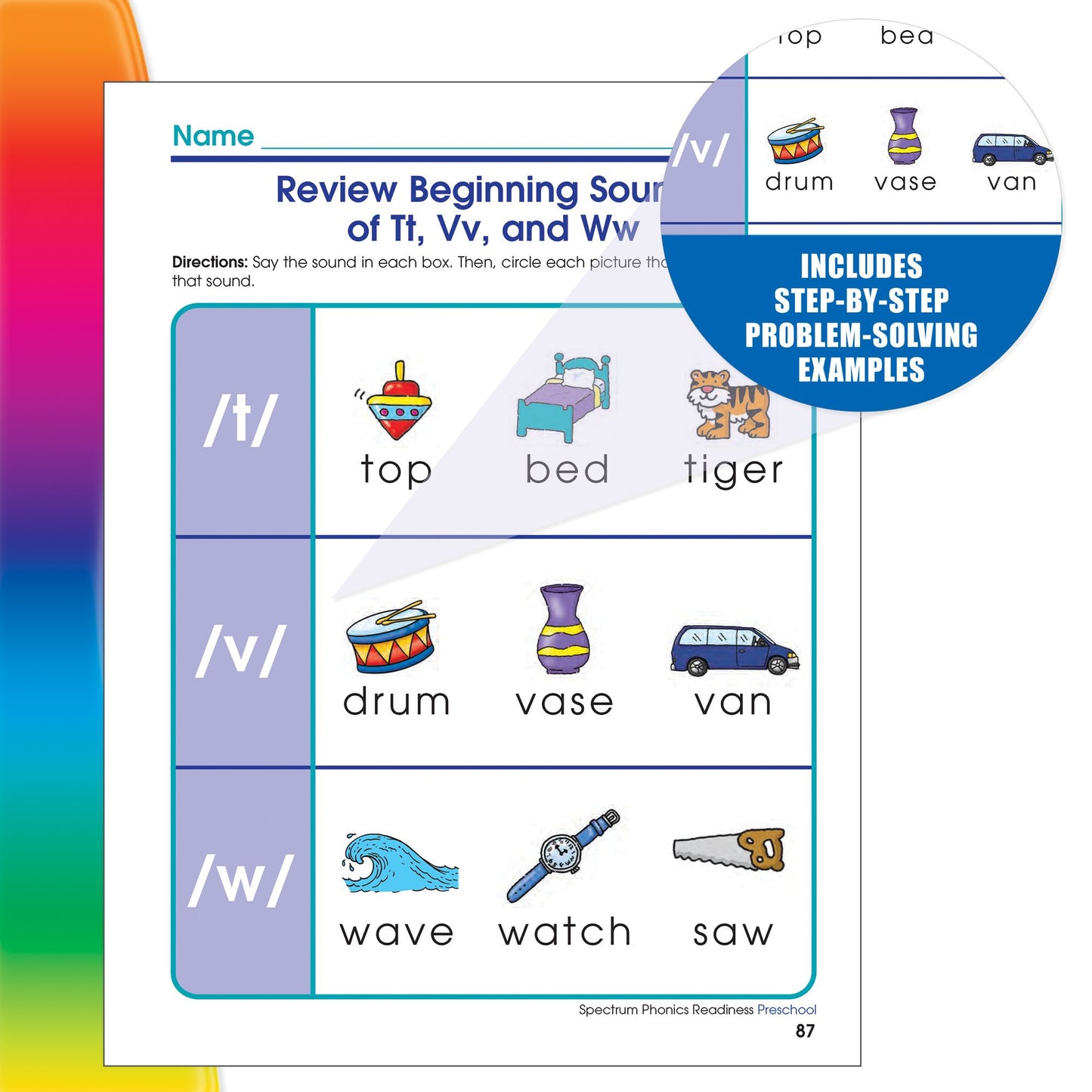 Spectrum Phonics Readiness, Grade Pre K