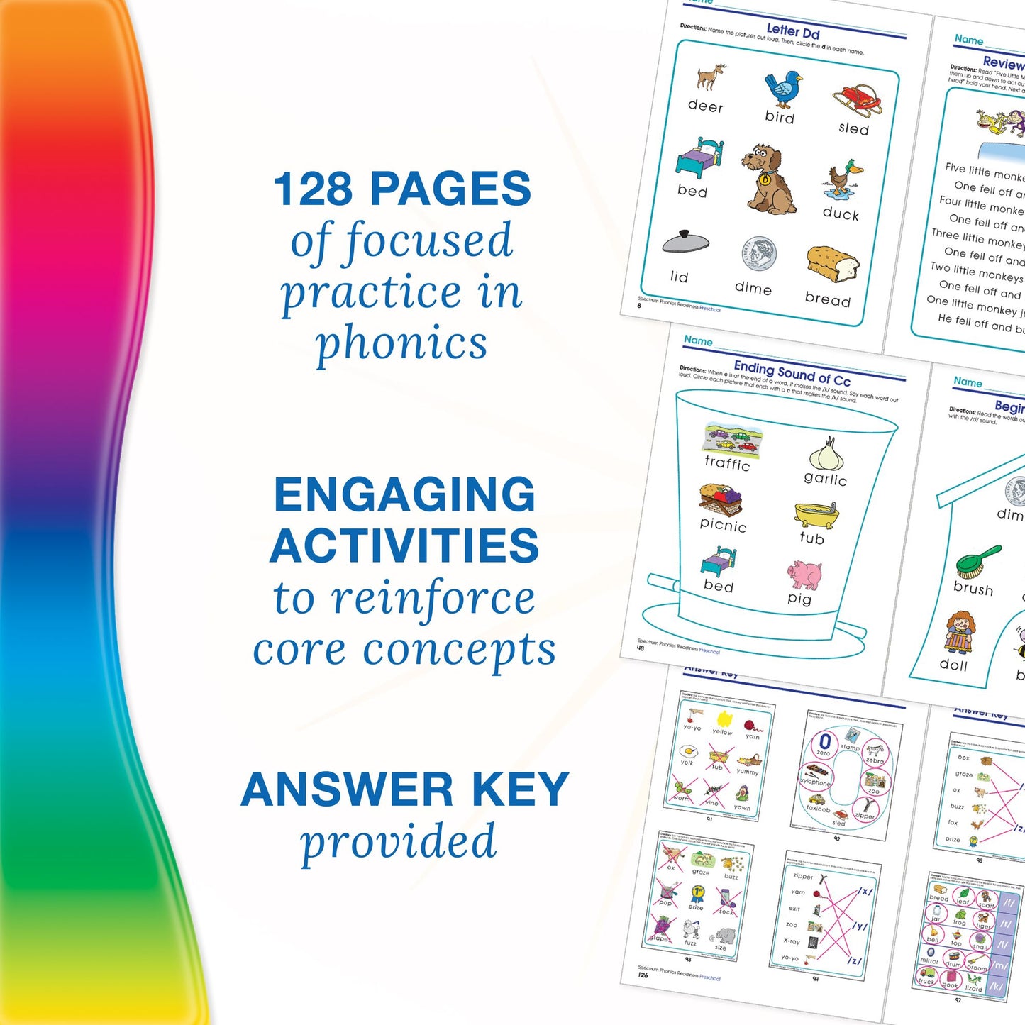 Spectrum Phonics Readiness, Grade Pre K