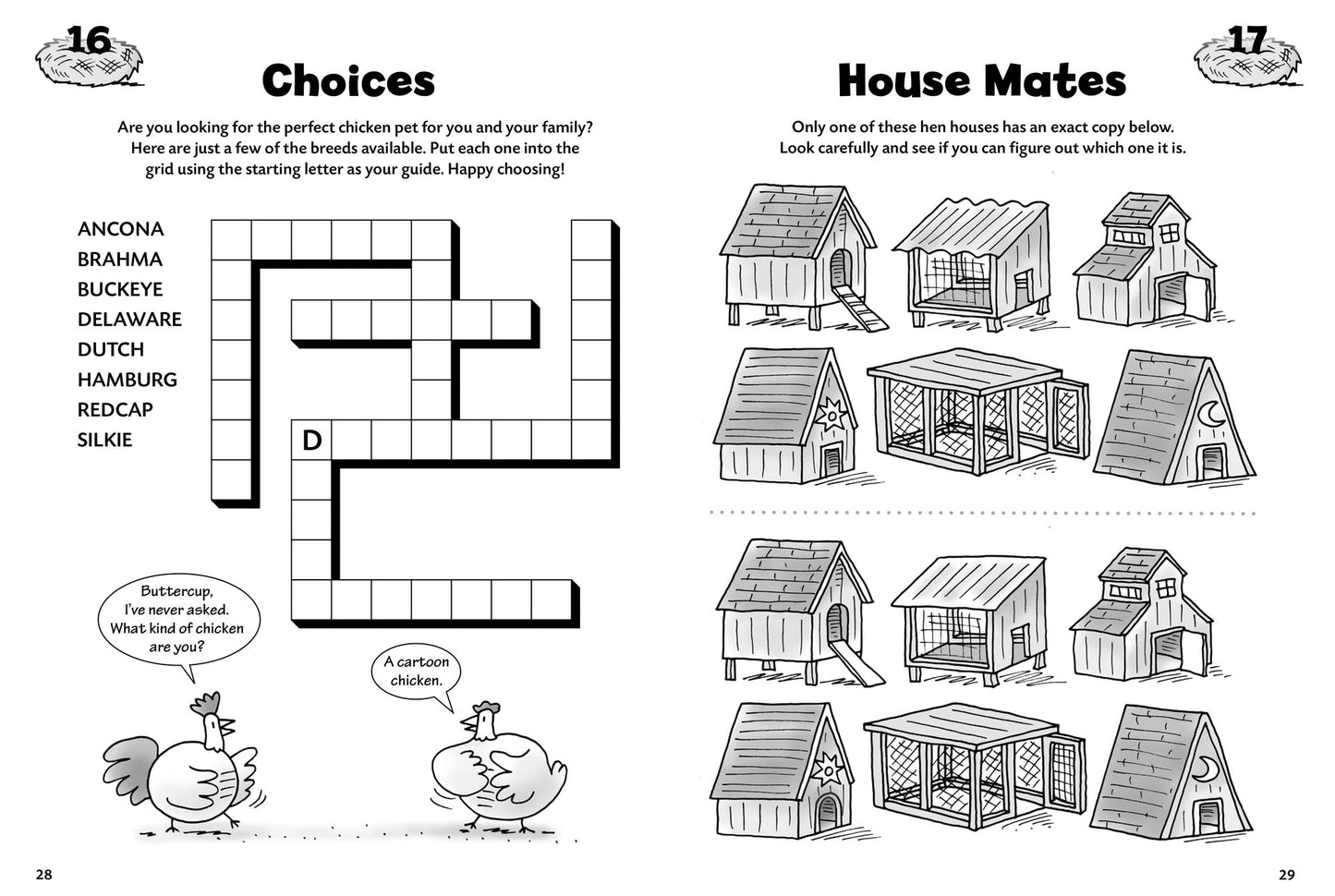 Chicken Games & Puzzles: 100 Word Games, Picture Puzzles, Fun Mazes, Silly Jokes, Codes, and Activities for Kids