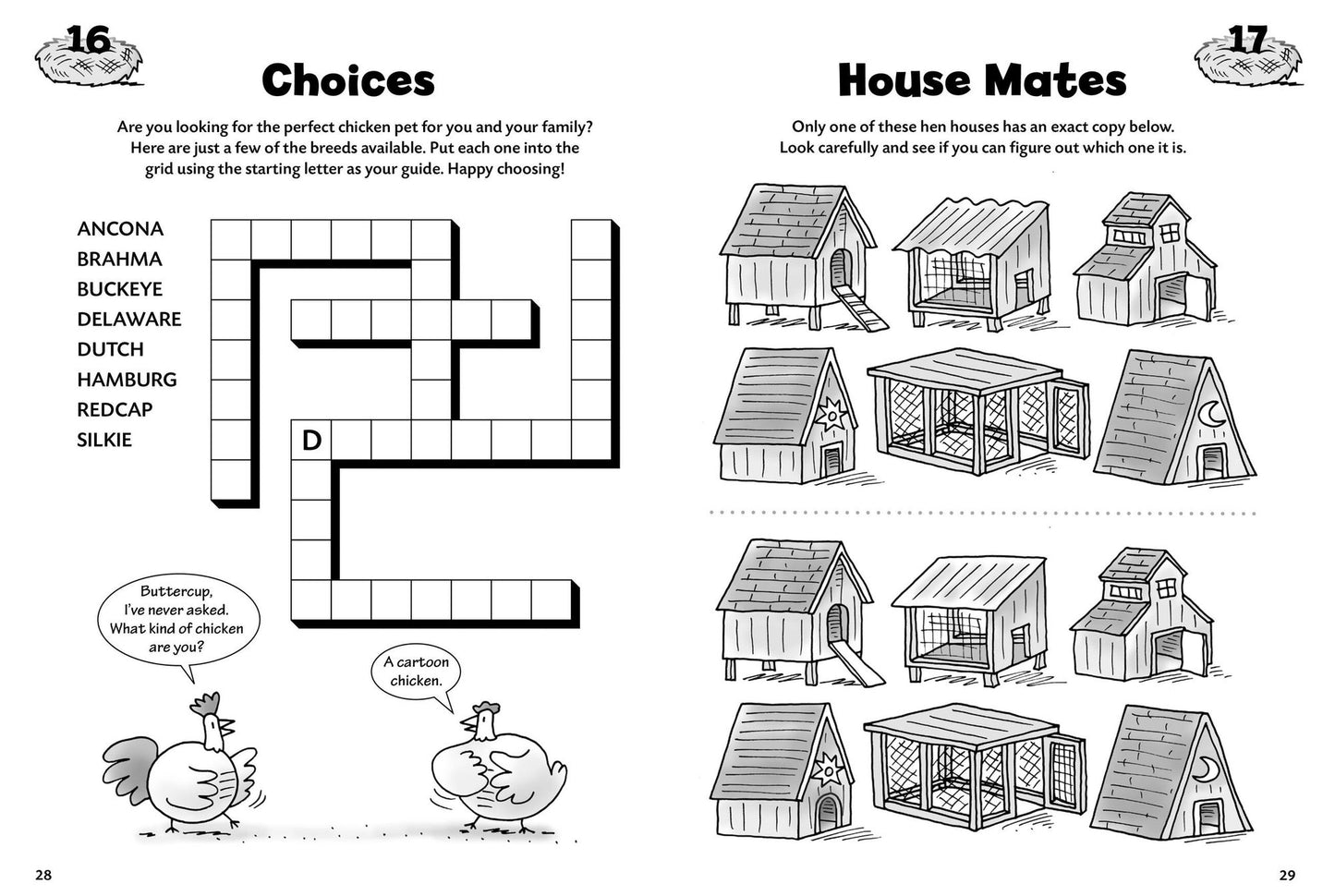 Chicken Games & Puzzles: 100 Word Games, Picture Puzzles, Fun Mazes, Silly Jokes, Codes, and Activities for Kids