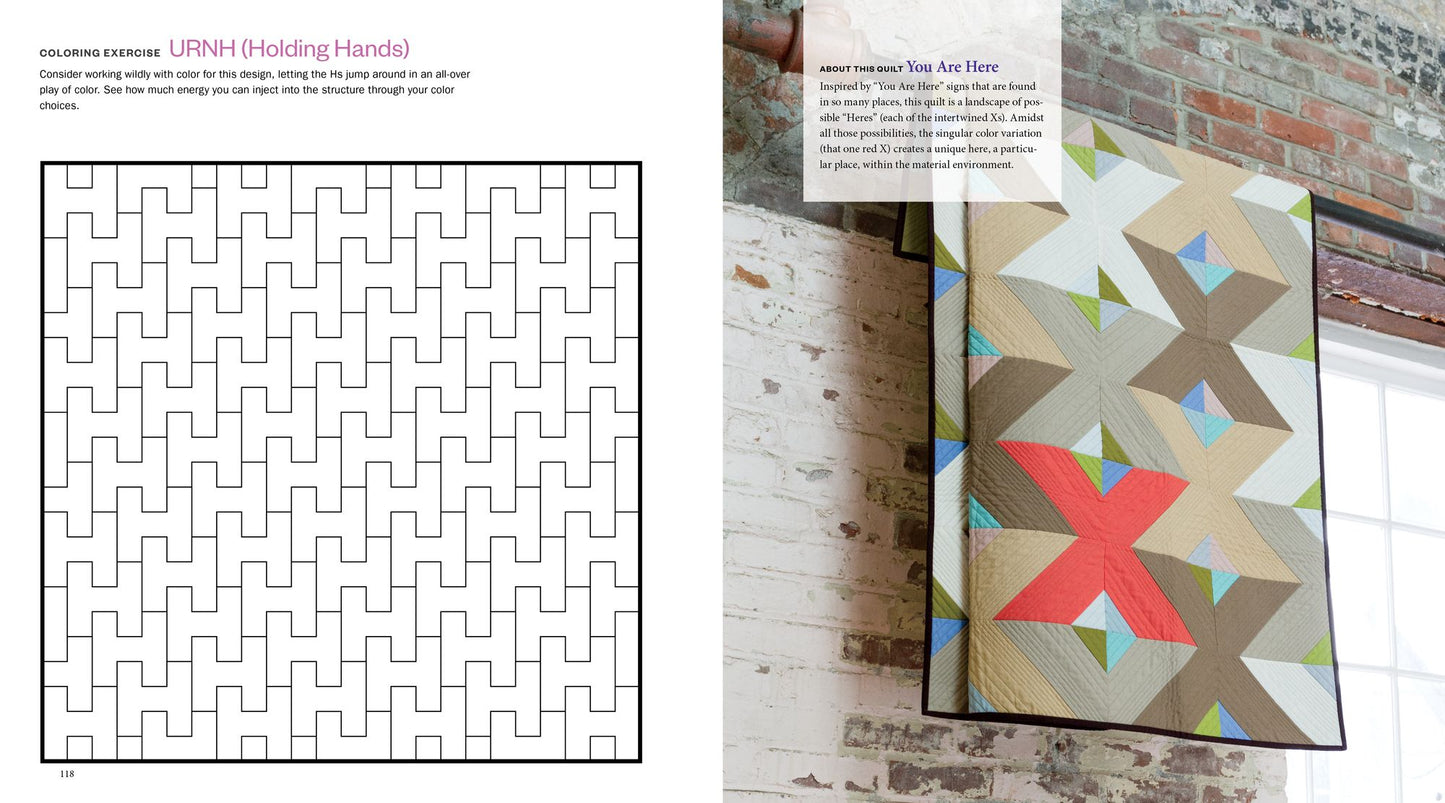 The Quilt Design Coloring Workbook: 91 Modern Art-Inspired Designs and Exercises