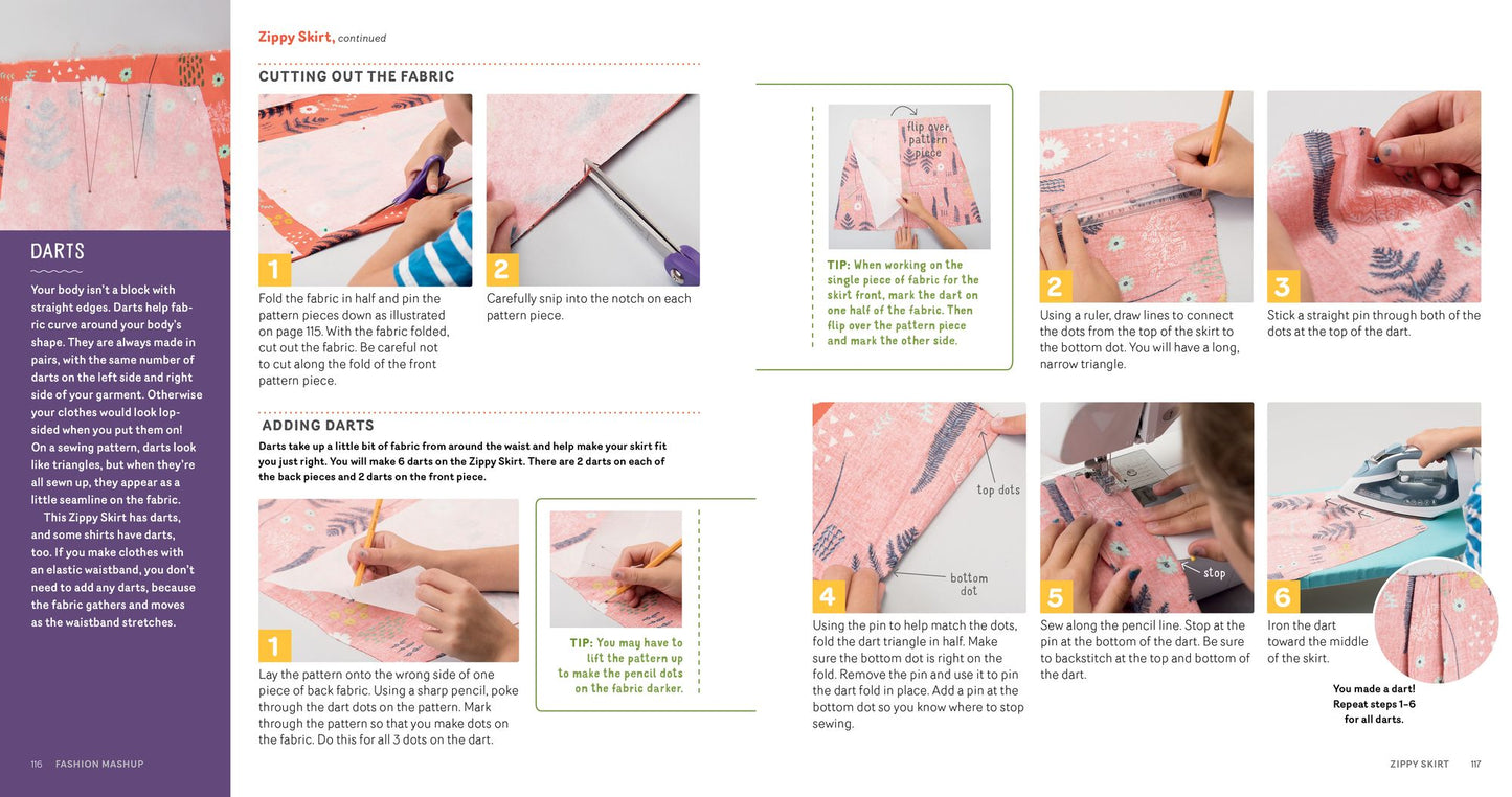 Sewing School Fashion Design: Make Your Own Wardrobe with Mix-And-Match Projects Including Tops, Skirts & Shorts