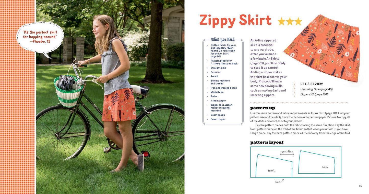 Sewing School Fashion Design: Make Your Own Wardrobe with Mix-And-Match Projects Including Tops, Skirts & Shorts