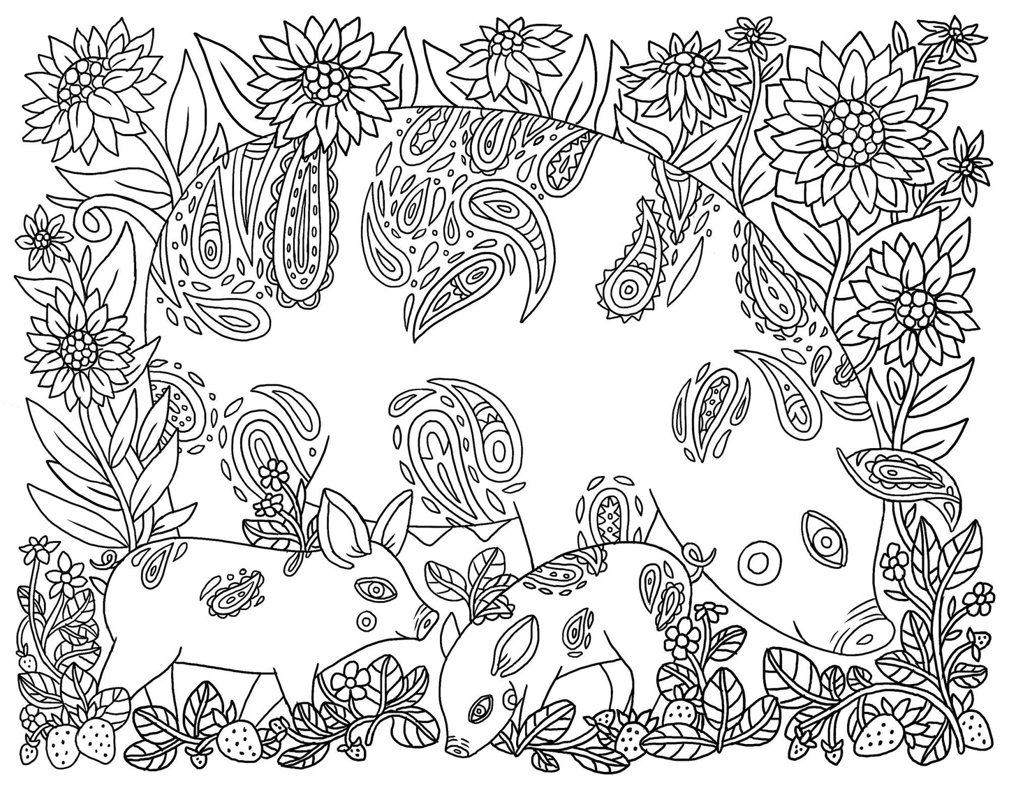 Country Life Coloring Book