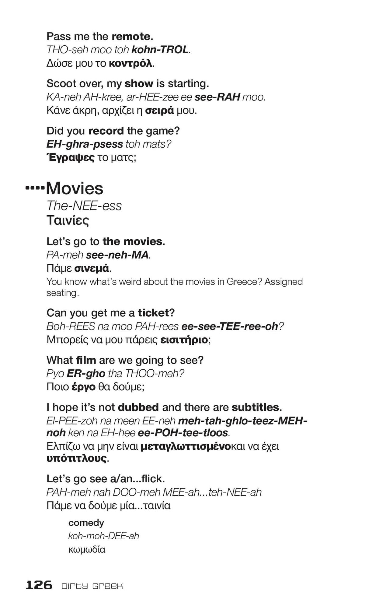Dirty Greek: Everyday Slang from "What's Up?" to "F*%# Off!"