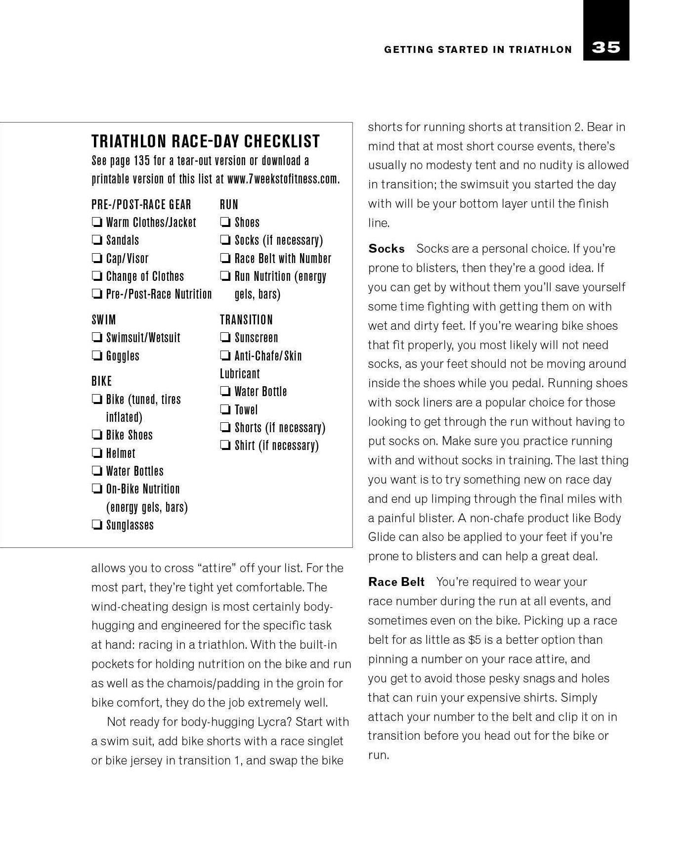 7 Weeks to a Triathlon: The Complete Day-by-Day Program to Train for Your First Race or Improve Your Fastest Time