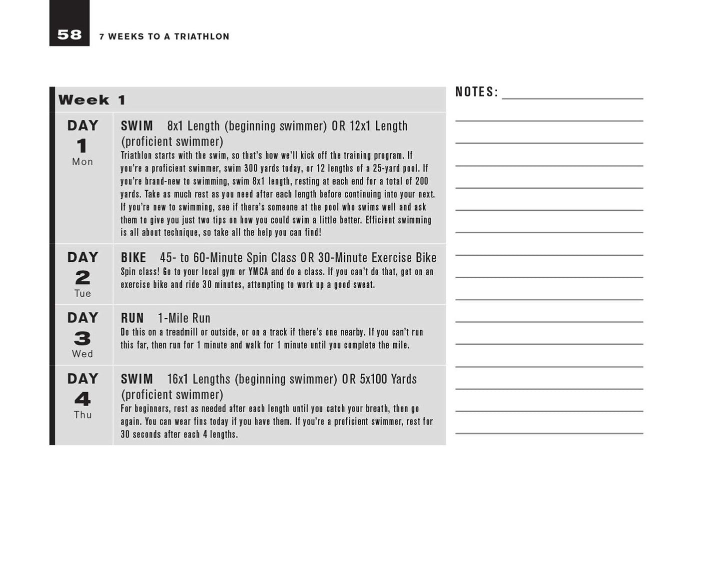 7 Weeks to a Triathlon: The Complete Day-by-Day Program to Train for Your First Race or Improve Your Fastest Time