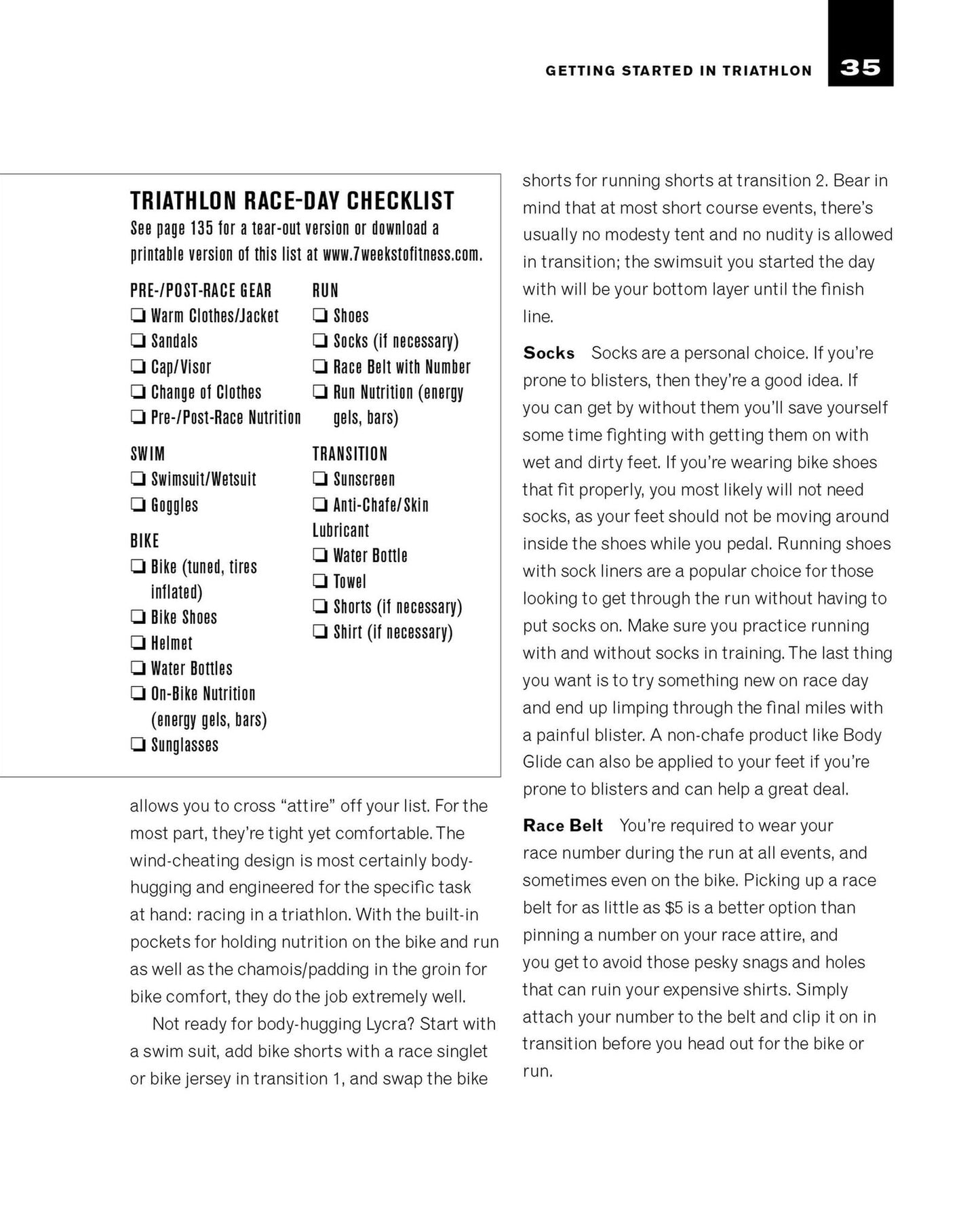 7 Weeks to a Triathlon: The Complete Day-by-Day Program to Train for Your First Race or Improve Your Fastest Time