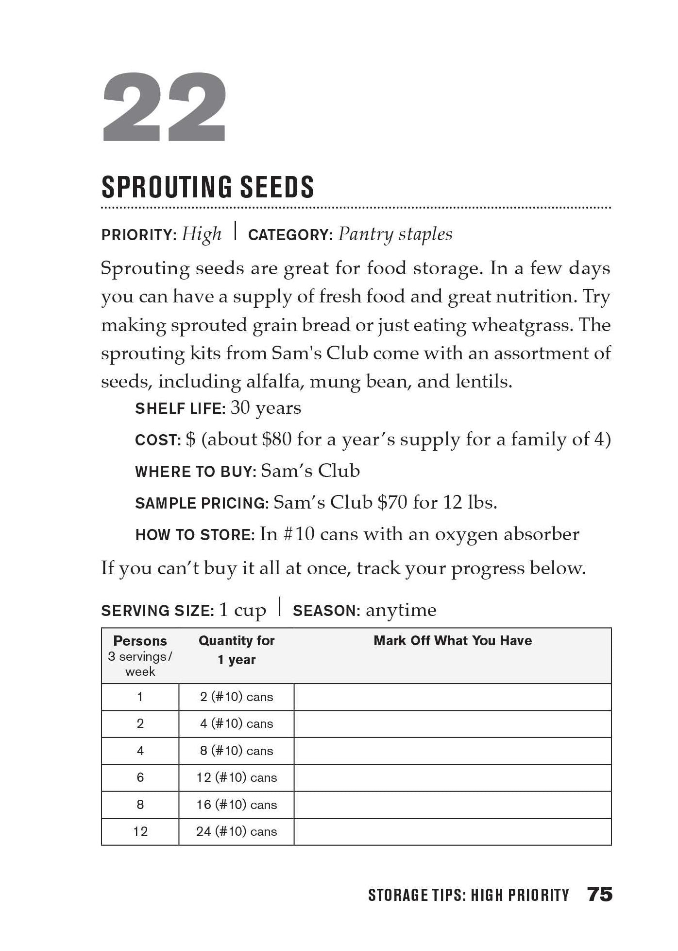 Prepper's Food Storage: 101 Easy Steps to Affordably Stock a Life-Saving Supply of Food